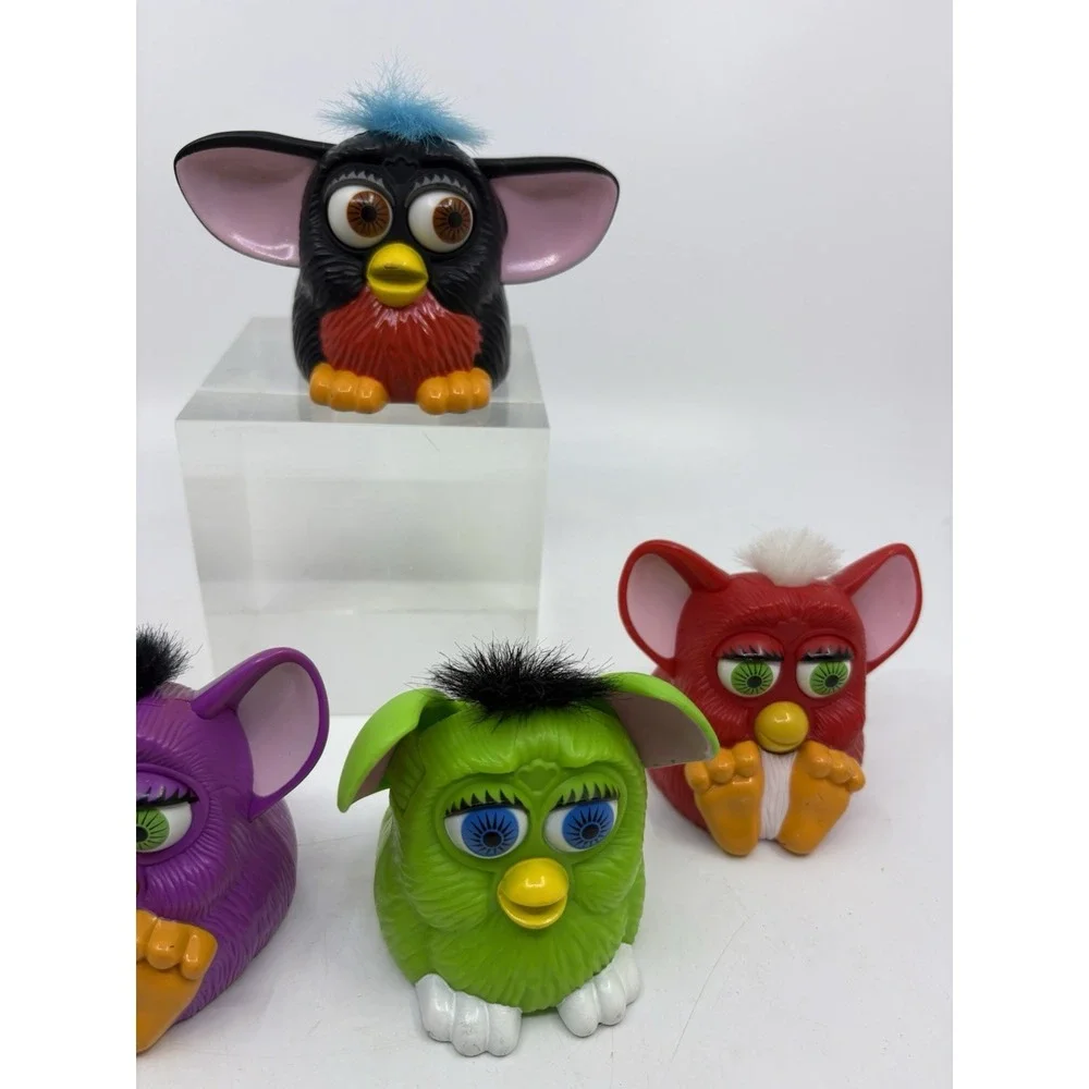 Lot of (5) Vintage Furby McDonald's Happy Meal Toys 1998 Tiger